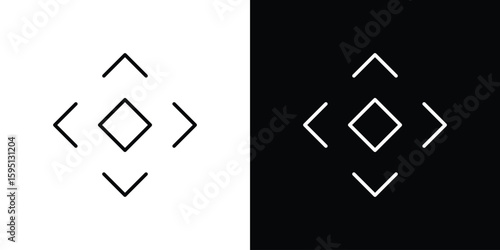 Flexibility icon in simple linear style.