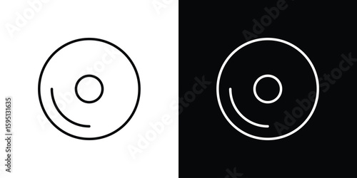 DVD icon in simple linear style.