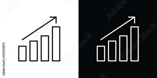 Diminishing returns icon in simple linear style.