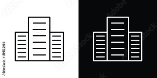 Data center icon in simple linear style.