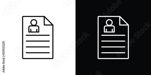 Curriculum icon in simple linear style.