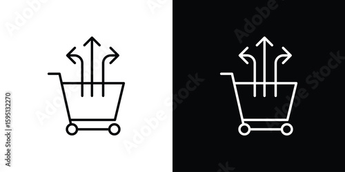 Cross sell icon in simple linear style.