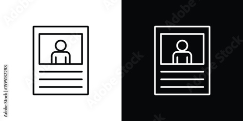 Criminal record icon in simple linear style.