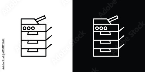 Copier icon in simple linear style.