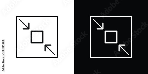 Compact size icon in simple linear style.