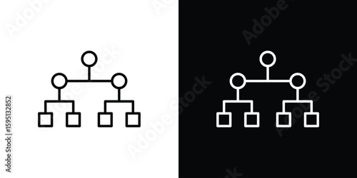classification icon in simple linear style.