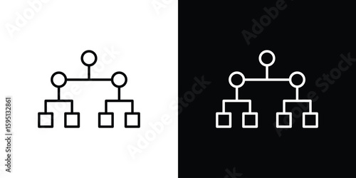 classification icon in simple linear style.