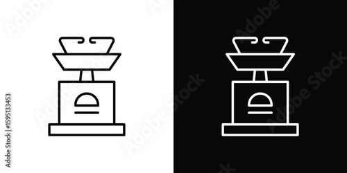 Camping gas icon in simple linear style.