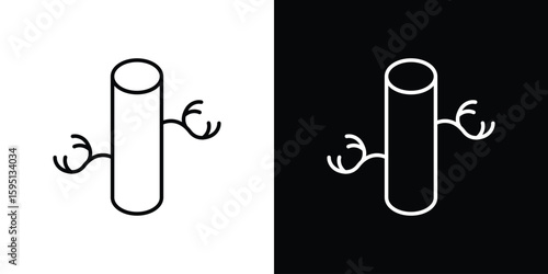 Blood vessel icon in simple linear style.