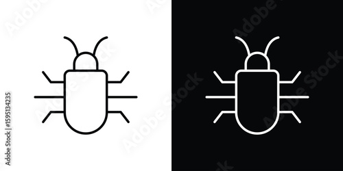 Bedbug icon in simple linear style.