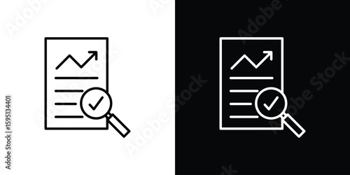 Auditors icon in simple linear style.