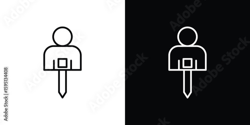 Authentication icon elements. A modern flat and line icons set