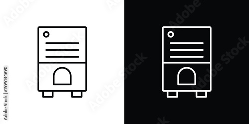 Air purifier icon in simple linear style.