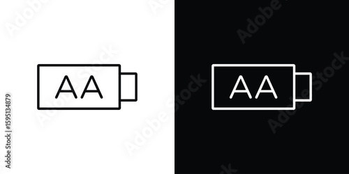 AAA battery icon in simple linear style.