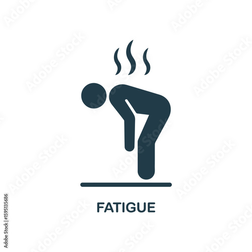 Fatigue icon representing exhaustion burnout tiredness and lack of energy