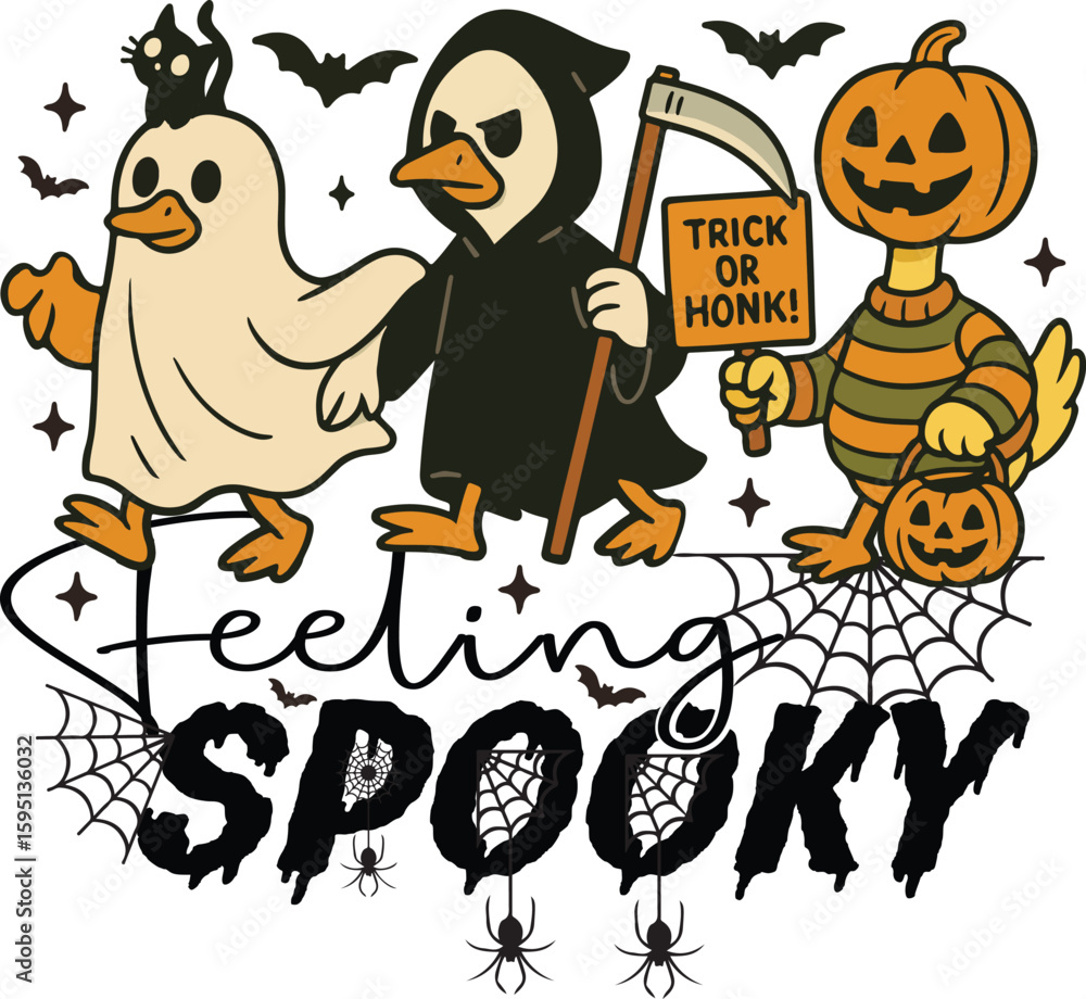 Obraz premium feeling Spooky Halloween t-shirt design