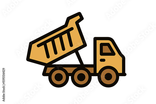 Vector Illustration of a Dump Truck
