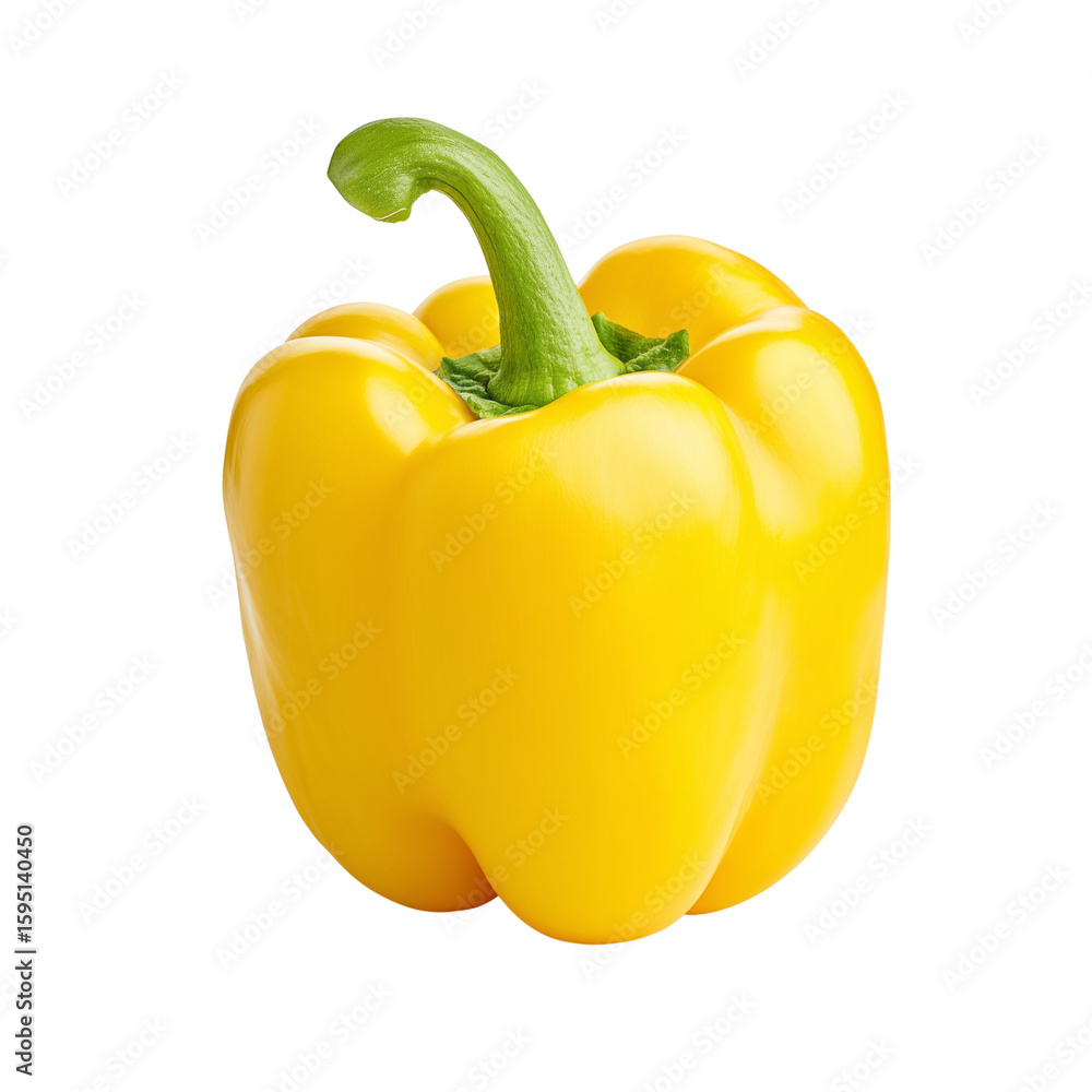 Yellow bell pepper on white background Yellow bell pepper on white background