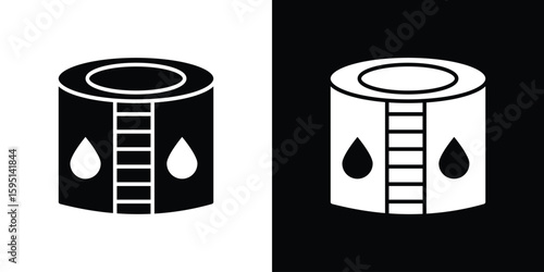 Water tank icon vector, solid illustration, pictogram set.