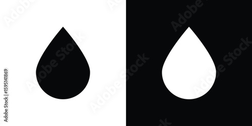 Water drop icon vector, solid illustration, pictogram set.