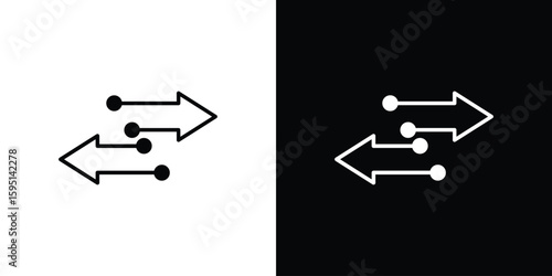 Transfer icon vector, solid illustration, pictogram set.