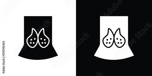 Thyroid icon vector, solid illustration, pictogram set.