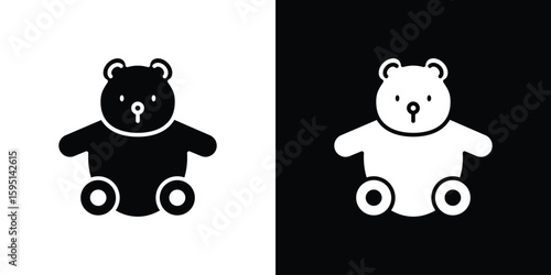Teddy bear icon vector, solid illustration, pictogram set.
