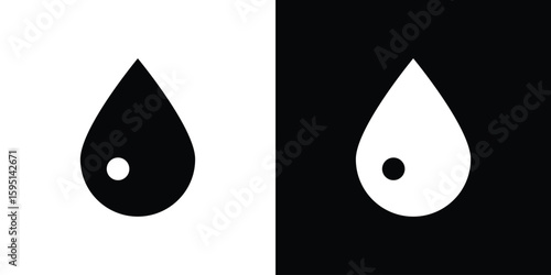 Tear drop icon vector, solid illustration, pictogram set.