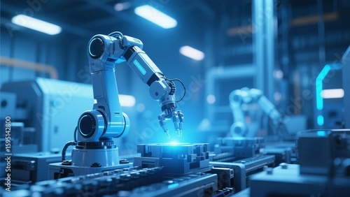 Robotic Arm Operating in a High-Tech Manufacturing Environment