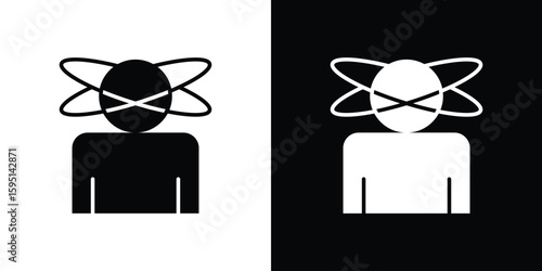 Stress icon vector, solid illustration, pictogram set.