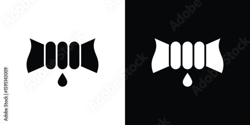 Squeeze icon vector, solid illustration, pictogram set.