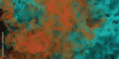 Abstract blend of teal and orange hues depicting artistic brushstrokes for backgrounds or creative design projects