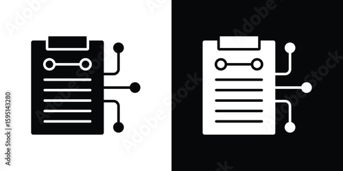Smart contract icon vector, solid illustration, pictogram set.