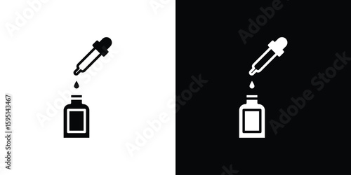 Serum icon vector, solid illustration, pictogram set.
