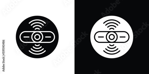 Sensor icon vector, solid illustration, pictogram set.