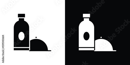 Room service icon vector, solid illustration, pictogram set.