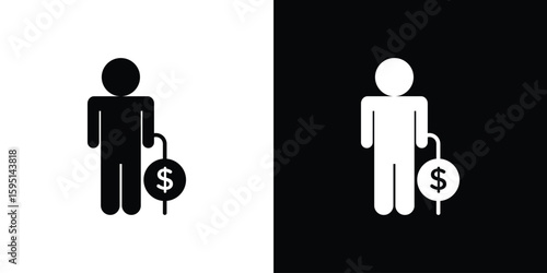 Retirement icon vector, solid illustration, pictogram set.