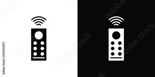 Remote control icon vector, solid illustration, pictogram set.