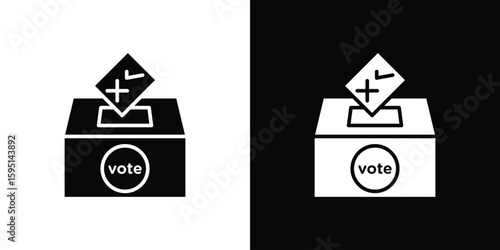 Referendum icon vector, solid illustration, pictogram set.