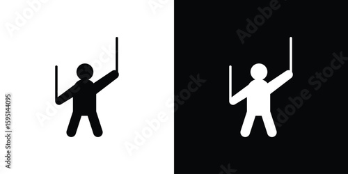 Puppet icon vector, solid illustration, pictogram set.