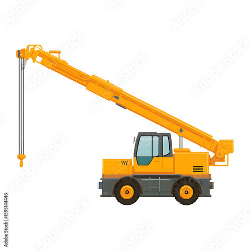 Telecopic Mobile Crane Illustration