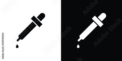 Pipette icon vector, solid illustration, pictogram set.