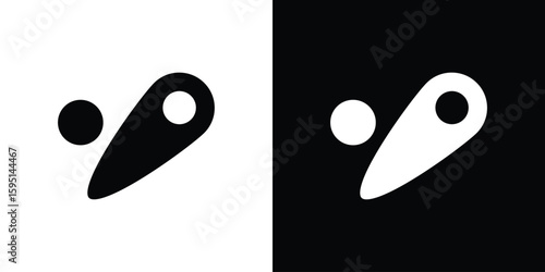 Pinball icon vector, solid illustration, pictogram set.