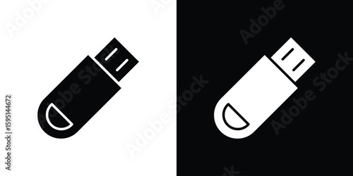 Pendrive icon vector, solid illustration, pictogram set.