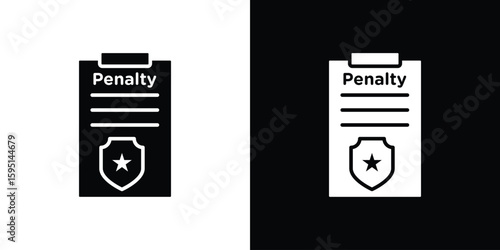 Penalty icon vector, solid illustration, pictogram set.