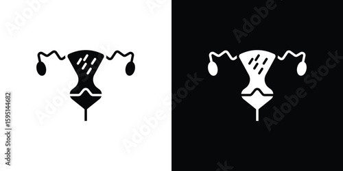 Pelvic inflammatory disease icon vector, solid illustration, pictogram set.