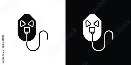 Oxygen mask icon vector, solid illustration, pictogram set.