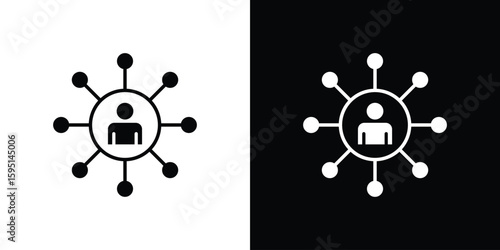 Multitask icon vector, solid illustration, pictogram set.