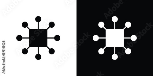 Multi channel icon vector, solid illustration, pictogram set.