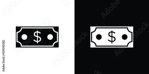 Money icon vector, solid illustration, pictogram set.